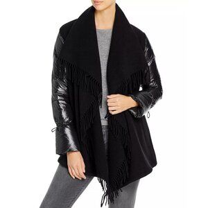 MONCLER Women's Mantella Puffer Sleeve Cardigan Coat Size S In Black